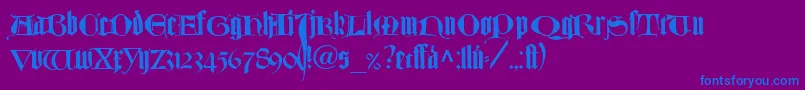 fuente TexturlombardischLtDfr – Fuentes Azules Sobre Fondo Morado