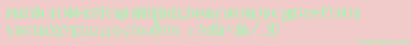 fuente TexturlombardischLtDfr – Fuentes Verdes Sobre Fondo Rosa
