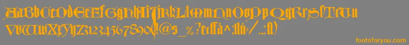 TexturlombardischLtDfr-Schriftart – Orangefarbene Schriften auf grauem Hintergrund