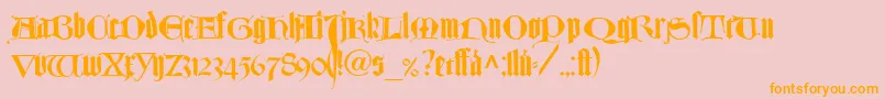 TexturlombardischLtDfr Font – Orange Fonts on Pink Background