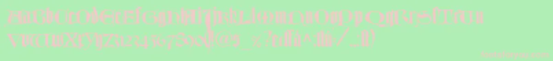 TexturlombardischLtDfr Font – Pink Fonts on Green Background