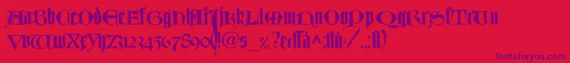 More about TexturlombardischLtDfr Font TexturlombardischLtDfr Font – Purple Fonts on Red Background
