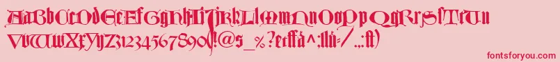 Police TexturlombardischLtDfr – polices rouges sur fond rose