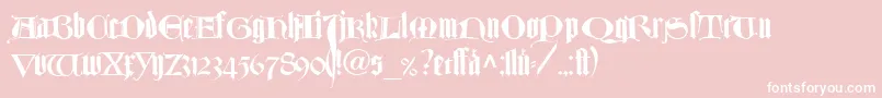 TexturlombardischLtDfr-Schriftart – Weiße Schriften auf rosa Hintergrund