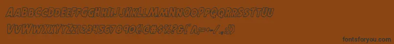 Horroweenoutital-fontti – mustat fontit ruskealla taustalla