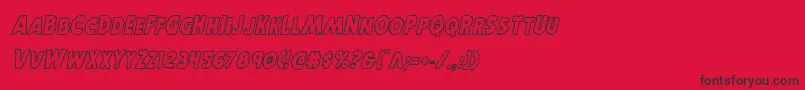 Horroweenoutital Font – Black Fonts on Red Background