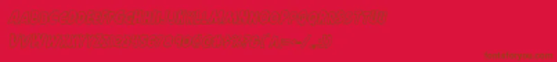 Horroweenoutital Font – Brown Fonts on Red Background