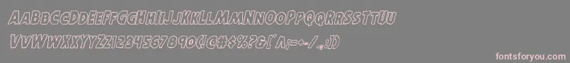 Horroweenoutital Font – Pink Fonts on Gray Background