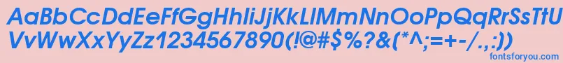 AvantgardegothicgttBolditalic Font – Blue Fonts on Pink Background
