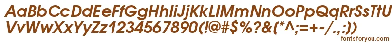 AvantgardegothicgttBolditalic Font – Brown Fonts on White Background