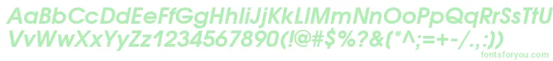AvantgardegothicgttBolditalic Font – Green Fonts on White Background