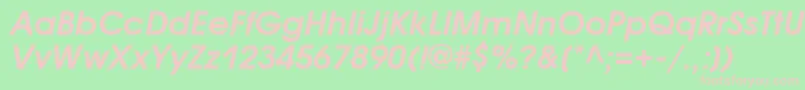 AvantgardegothicgttBolditalic Font – Pink Fonts on Green Background