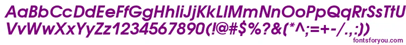 AvantgardegothicgttBolditalic Font – Purple Fonts on White Background