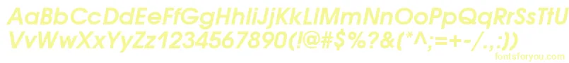 AvantgardegothicgttBolditalic Font – Yellow Fonts on White Background