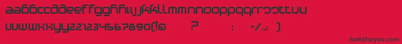 PhinoVariation Font – Black Fonts on Red Background