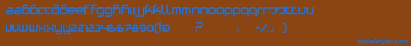Fonte PhinoVariation – fontes azuis em um fundo marrom