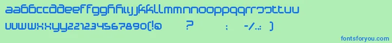 Шрифт PhinoVariation – синие шрифты на зелёном фоне