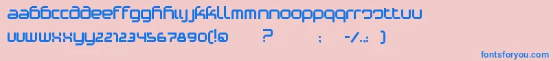 PhinoVariation Font – Blue Fonts on Pink Background