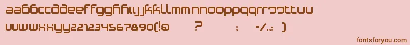 Fonte PhinoVariation – fontes marrons em um fundo rosa