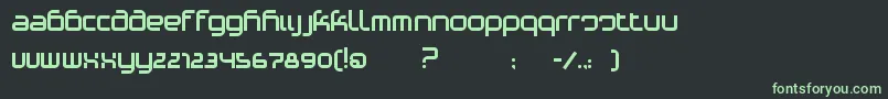 PhinoVariation Font – Green Fonts on Black Background