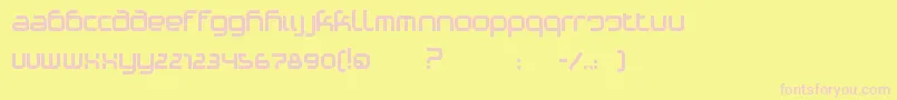 PhinoVariation Font – Pink Fonts on Yellow Background