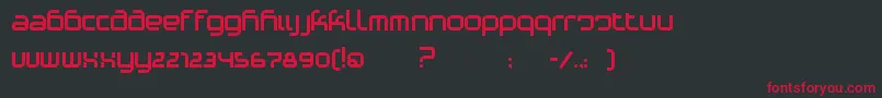 PhinoVariation Font – Red Fonts on Black Background