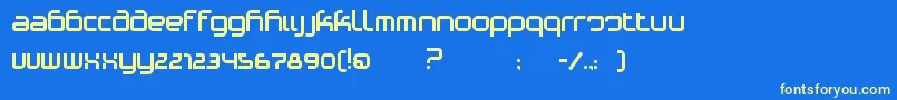 Шрифт PhinoVariation – жёлтые шрифты на синем фоне