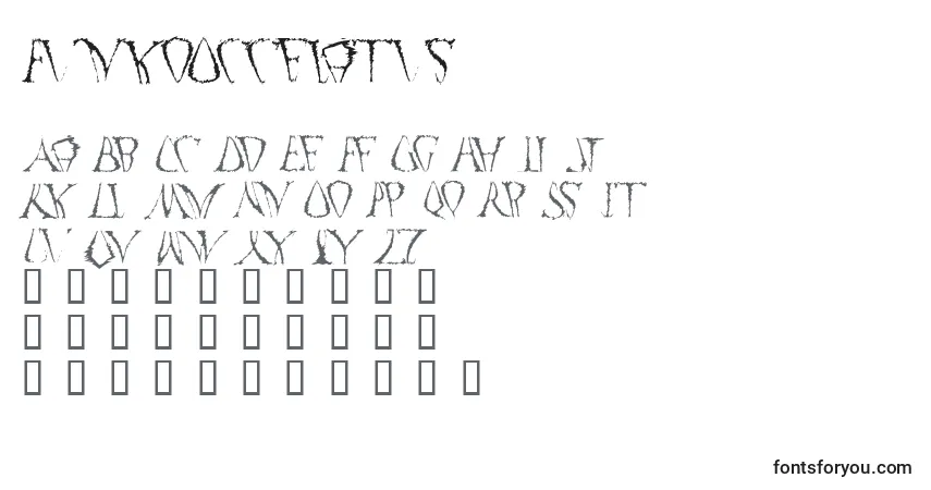 Schriftart FunkoOccelatus – Alphabet, Zahlen, spezielle Symbole
