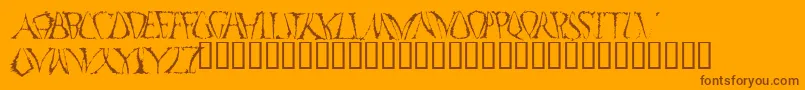 FunkoOccelatus Font – Brown Fonts on Orange Background