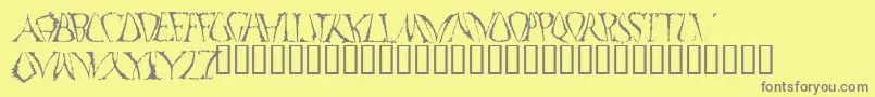 FunkoOccelatus Font – Gray Fonts on Yellow Background