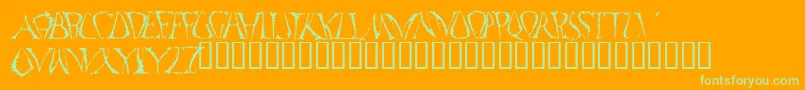 FunkoOccelatus Font – Green Fonts on Orange Background