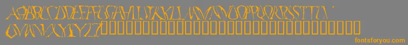 FunkoOccelatus Font – Orange Fonts on Gray Background