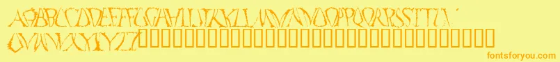 FunkoOccelatus Font – Orange Fonts on Yellow Background