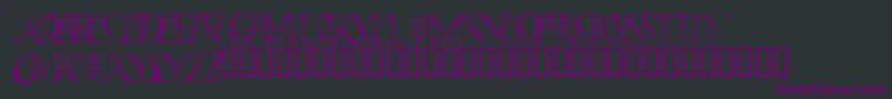 FunkoOccelatus-Schriftart – Violette Schriften auf schwarzem Hintergrund