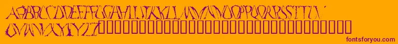 FunkoOccelatus Font – Purple Fonts on Orange Background