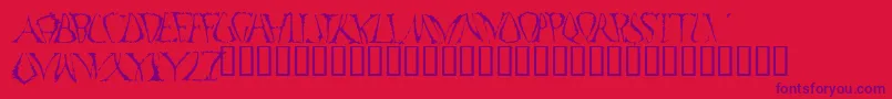 FunkoOccelatus Font – Purple Fonts on Red Background