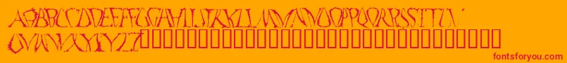 FunkoOccelatus Font – Red Fonts on Orange Background