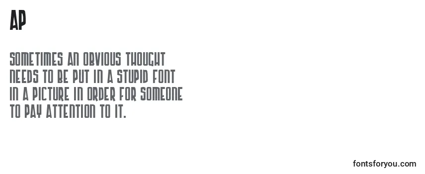 Schriftart Ap