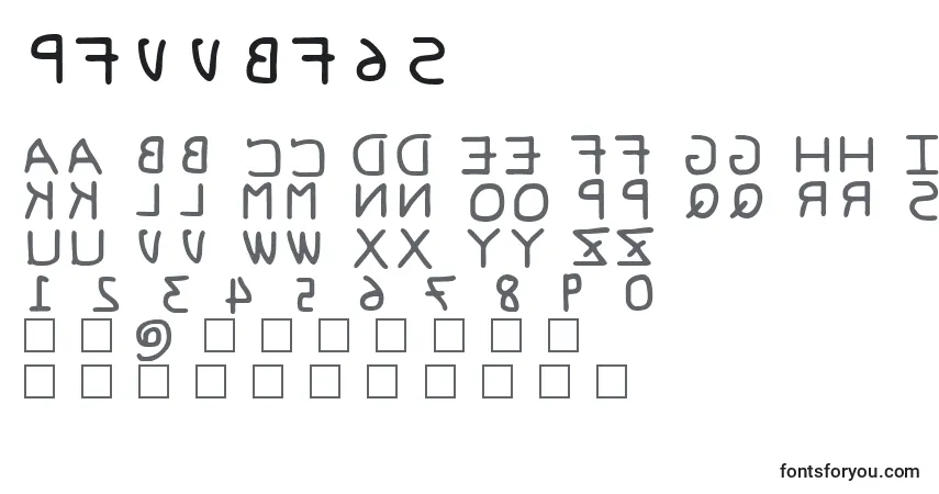 A fonte PfVvbf6s – alfabeto, números, caracteres especiais