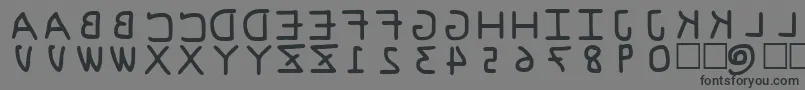 フォントPfVvbf6s – 黒い文字の灰色の背景