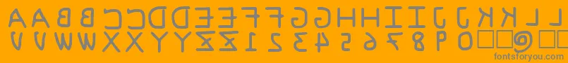 PfVvbf6s Font – Gray Fonts on Orange Background