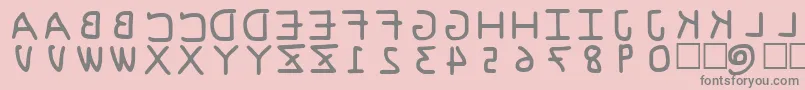 フォントPfVvbf6s – ピンクの背景に灰色の文字