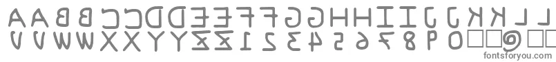 フォントPfVvbf6s – 白い背景に灰色の文字