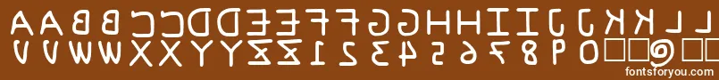 Шрифт PfVvbf6s – белые шрифты на коричневом фоне