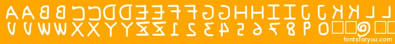 フォントPfVvbf6s – オレンジの背景に白い文字