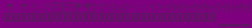 Tazthedevil-Schriftart – Schwarze Schriften auf violettem Hintergrund