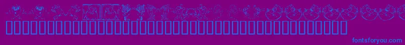 fuente Tazthedevil – Fuentes Azules Sobre Fondo Morado