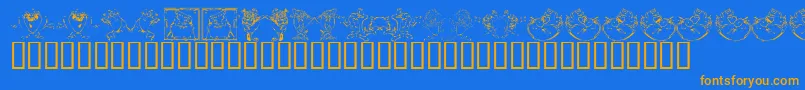 Tazthedevil Font – Orange Fonts on Blue Background