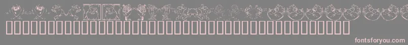 Tazthedevil Font – Pink Fonts on Gray Background