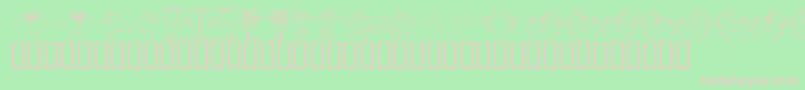 Tazthedevil Font – Pink Fonts on Green Background